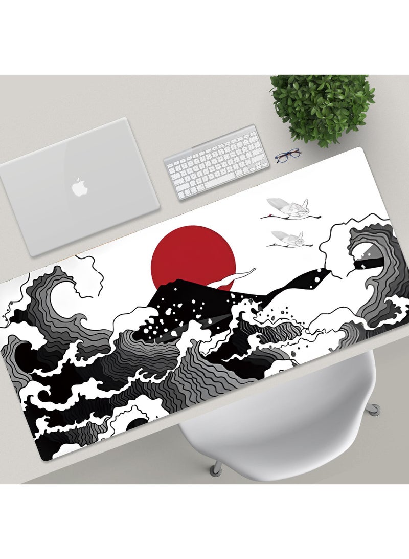 واي آند دي هدية لعبة ماوس وسادة وسادة طاولة كبيرة تطول خياطة حافة وسادة الفأرة وسادة الفأرة طويلة ومكافحة زلة المطاط قاعدة وسادة الفأرة 900x400x4mm - Image 1