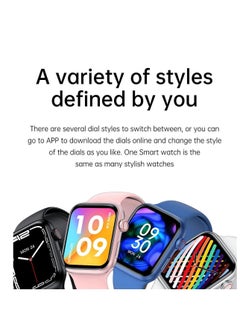 WS smart watch Series 9 full screen with wireless charging feature and supports - Pink  - Image 4