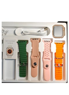 WS smart watch Series 9 full screen with wireless charging feature and supports - Pink  - Image 2