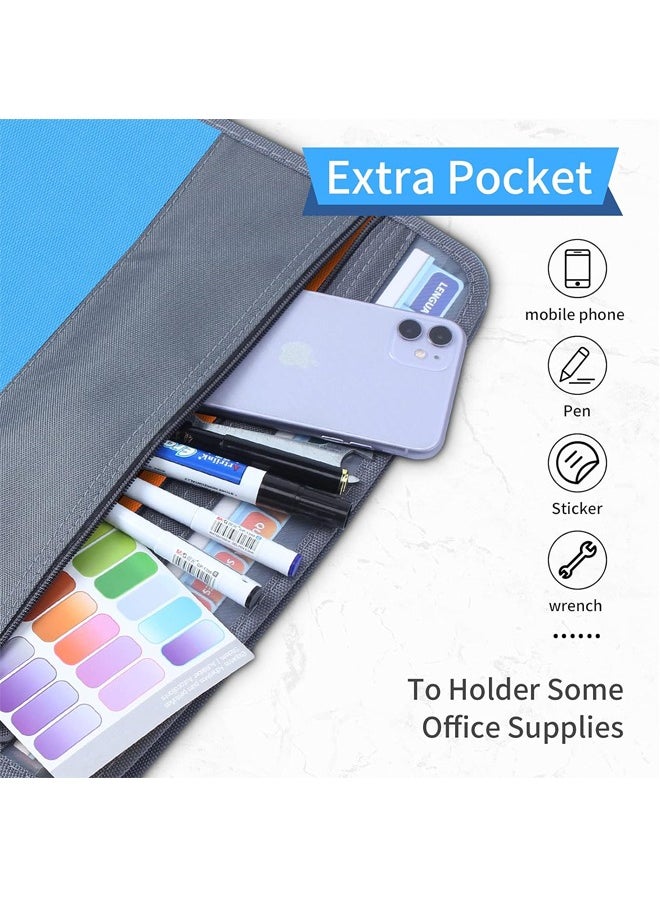 Royee - Accordion Expanding File Folder Expandable Document Organizer Portable 13 Pocket and Tab File Box for Paper Bill Receipt Storage - Image 1