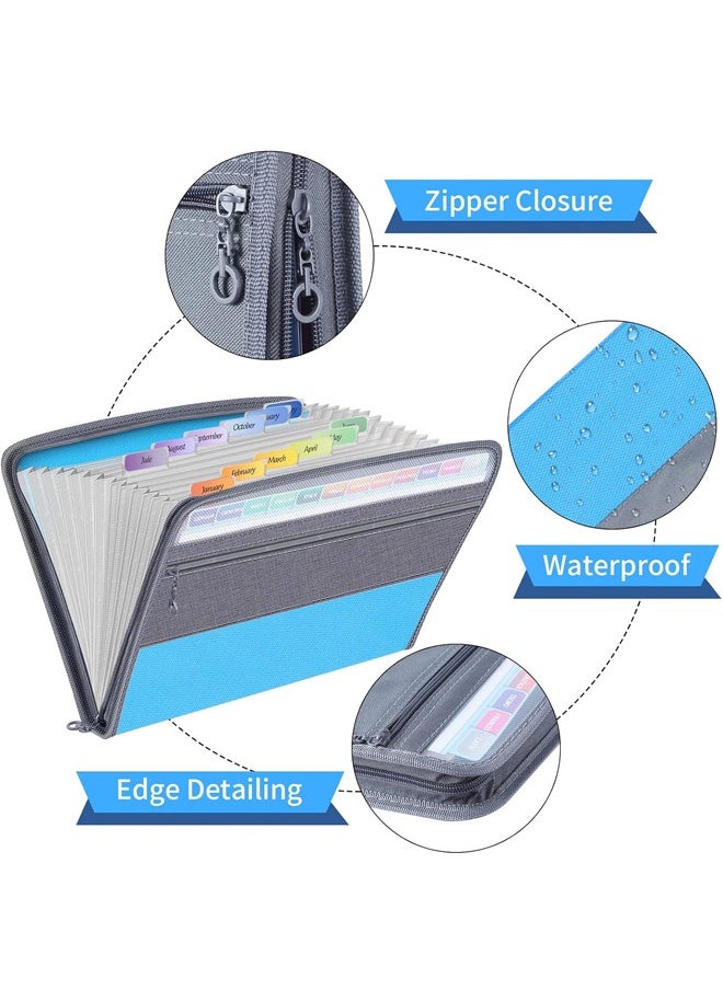 Royee - Accordion Expanding File Folder Expandable Document Organizer Portable 13 Pocket and Tab File Box for Paper Bill Receipt Storage - Image 1