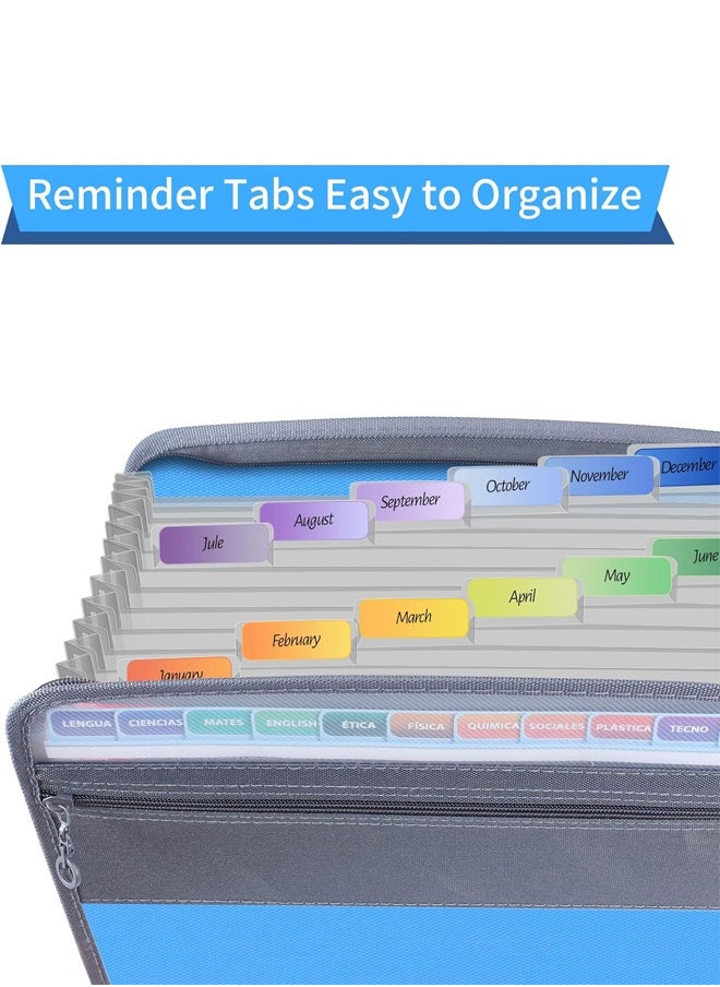 Royee - Accordion Expanding File Folder Expandable Document Organizer Portable 13 Pocket and Tab File Box for Paper Bill Receipt Storage - Image 1
