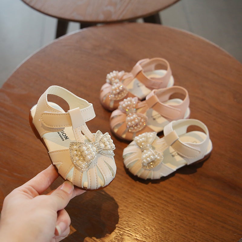 One-Piece Delivery Girls' Breathable Baby Korean Style Soft Leather Shoes 0-3 Years Old Toddler Shoes Baby Girl Princess Single-Layer Shoes Sandals 1 - Image 5
