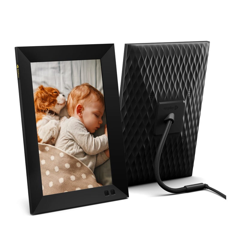 Nixplay Smart Digital Picture Frame I 10.1 inch I WiFi I Black I Unlimited Cloud Photo Storage + 5GB Video Storage I Shared Family Playlists I Mobile App, Email I Preload Content for a Gifted Frame - Image 1