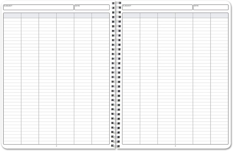 BookFactory 6 Column Log BookColumnar Logbook Notebook Six Columns Columnar Book Format 100 Pages 85 x 11 WireO Made in USA - Image 3