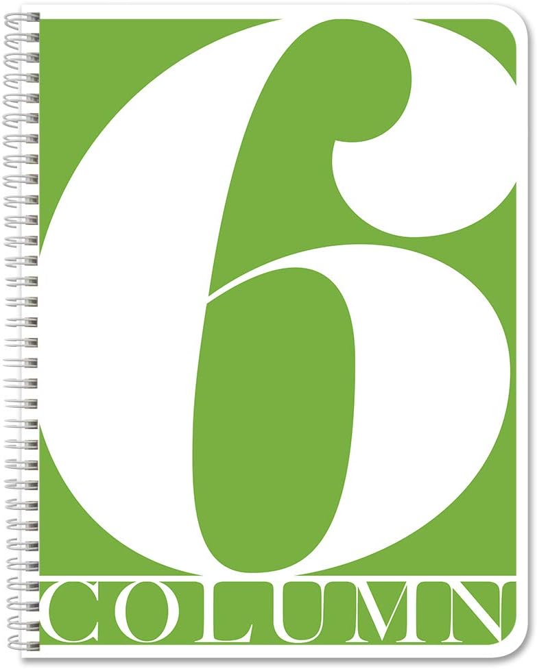 BookFactory 6 Column Log BookColumnar Logbook Notebook Six Columns Columnar Book Format 100 Pages 85 x 11 WireO Made in USA - Image 1