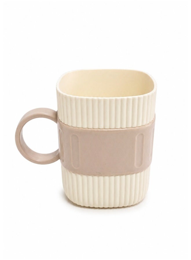 Premium Fluted Eco-Friendly Tea & Coffee Cup with Heat-Resistant Grip – 350ml - Image 3
