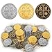 Byhoo 100 Pcs Metal Pirate Token Coins Set Realistic Treasure Spanish Coins for Pirate Treasure Chest Treasure Hunt Cosplay Toy Board Game - Image 2