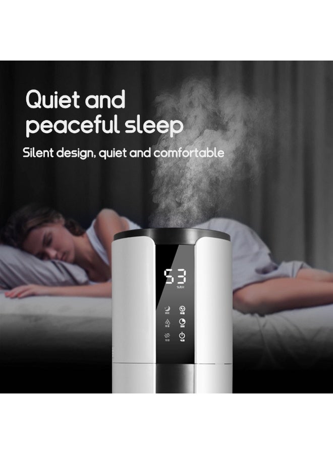 XVersion 9L Smart Tower Humidifier with Remote Control, Adjustable Mist, UV Sterilization, Aroma Diffuser, Sleep Mode & Quiet Operation – Large Capacity Ultrasonic Air Humidifier for Bedroom, Home & Office (White) - Image 2