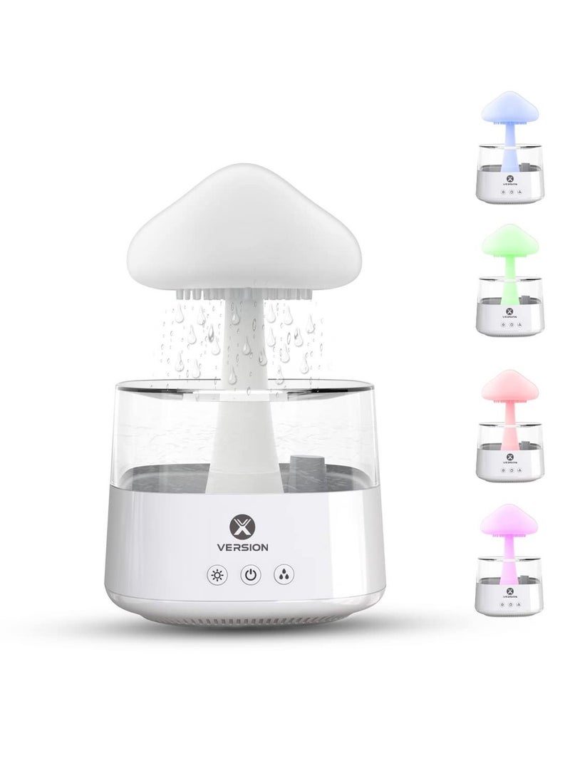 XVersion - Rain Cloud Humidifier, Raining Cloud RGB Night Light Aromatherapy, Essential Oil Aromatherapy Diffuser, 7 Color Lights, Relaxing Water Drop Sound (White) - Image 1