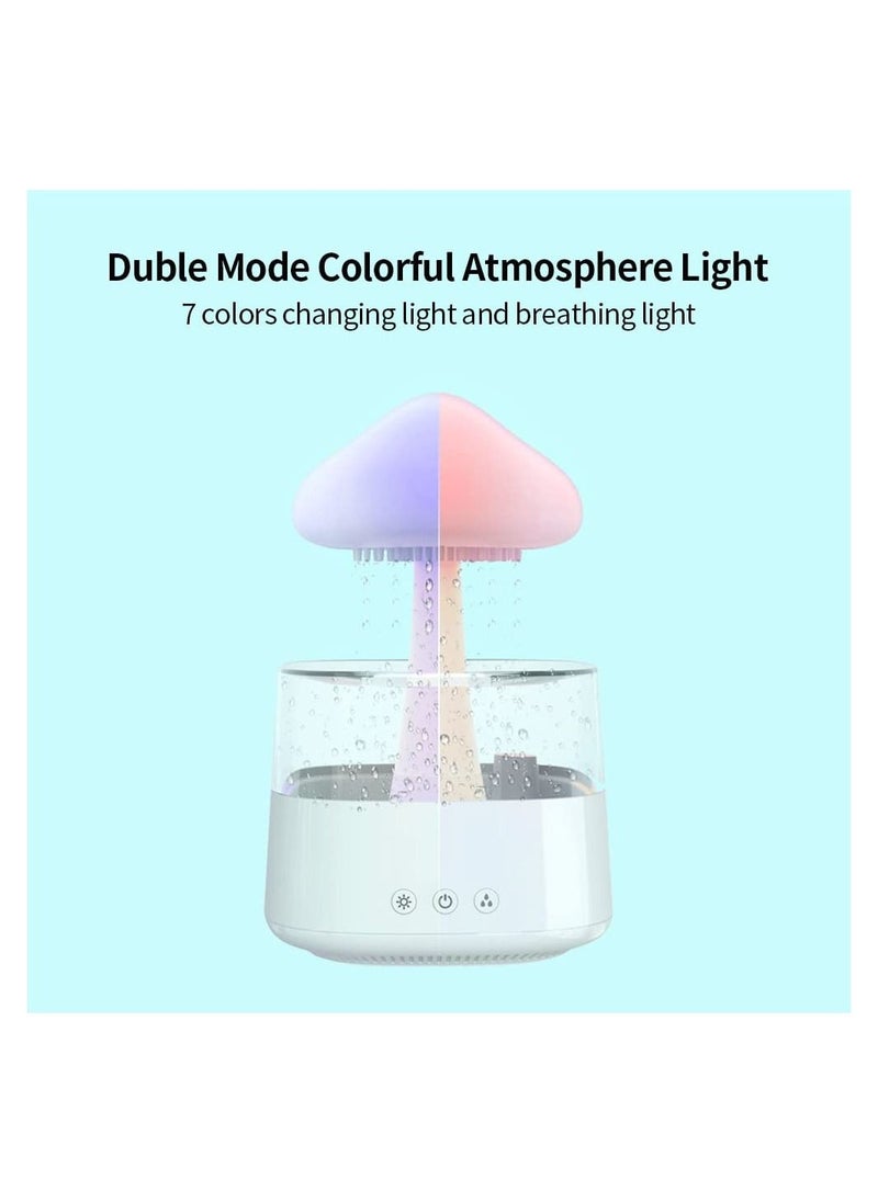 XVersion - Rain Cloud Humidifier, Raining Cloud RGB Night Light Aromatherapy, Essential Oil Aromatherapy Diffuser, 7 Color Lights, Relaxing Water Drop Sound (White) - Image 1