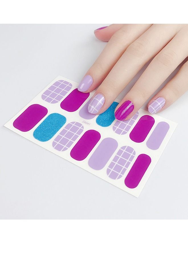 Generic 14-Pieces False Nails Sticker 