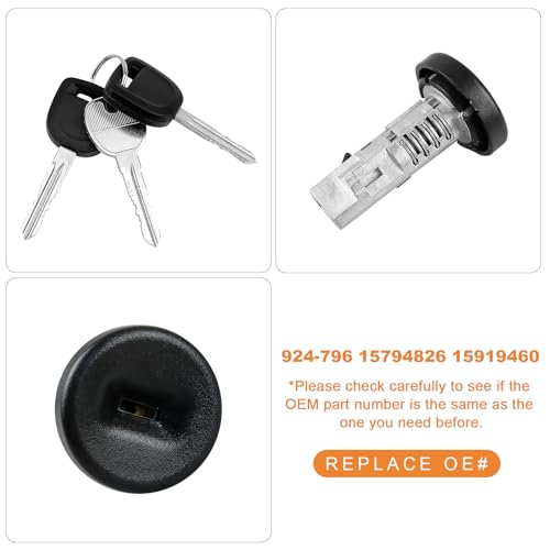 DORAIBACE 924-796 Ignition Lock Cylinder W/2 Chip keys With On-Board Programming For 2007-2014 Chevy Silverado1500 2500 3500 Suburban Tahoe Avalanche, GMC Sierra Yukon Denali,Express Savana 08-14,Cadillac&Buick - Image 5