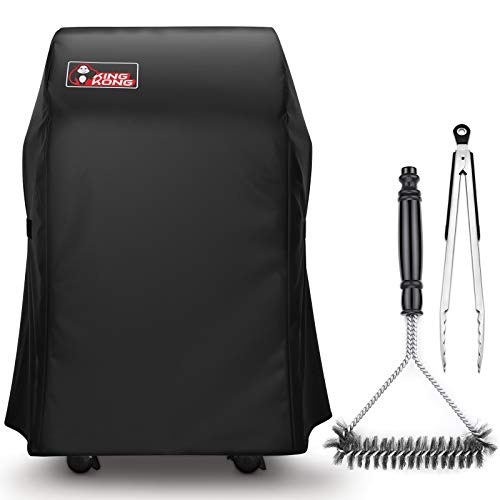 Kingkong 7105 Premium Grill Cover for Weber Spirit 210 Series Gas Grills with Both Collapsed (Not Fit for Spirit II E-210) Including Grill Brush and Tongs - Image 1