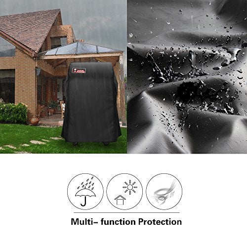 Kingkong 7105 Premium Grill Cover for Weber Spirit 210 Series Gas Grills with Both Collapsed (Not Fit for Spirit II E-210) Including Grill Brush and Tongs - Image 4