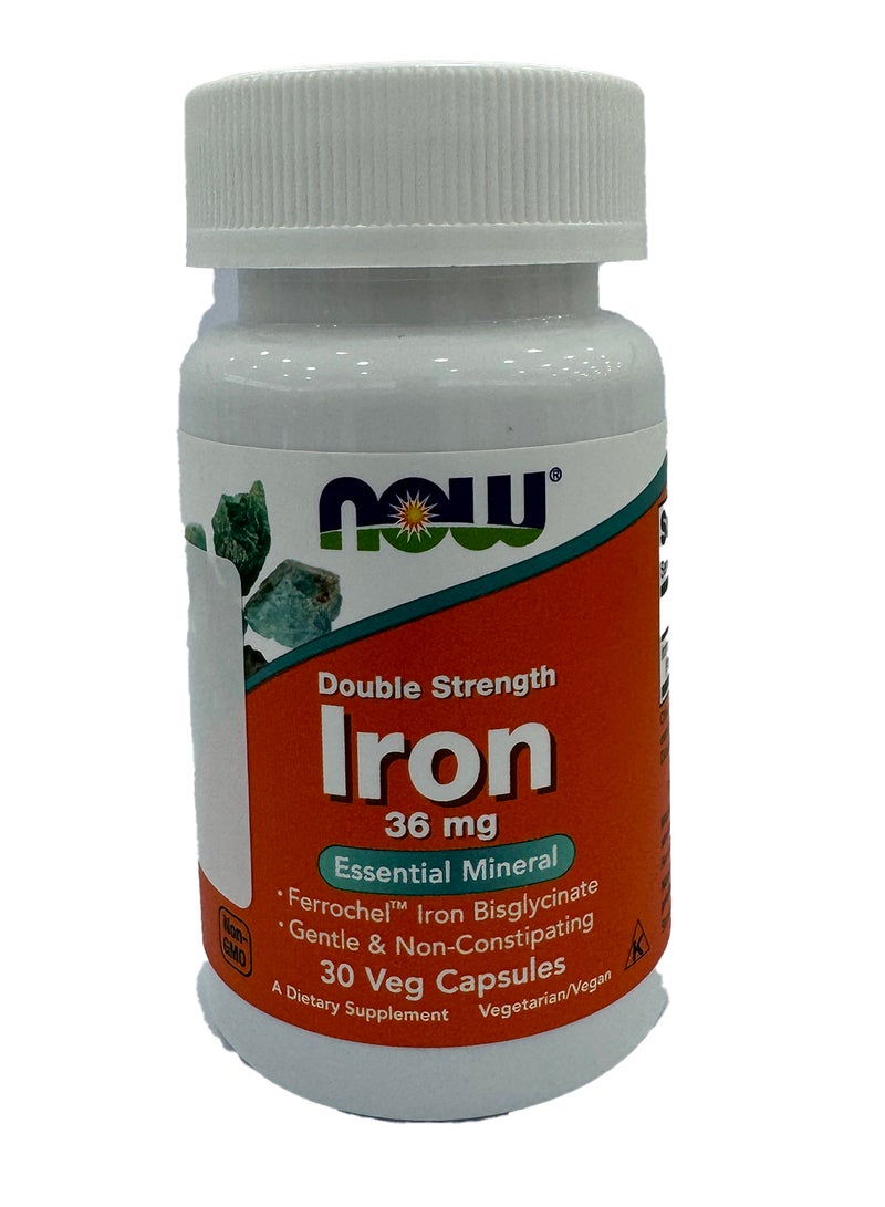 now حديد 36 ملغ فيروتشيل 30 كبسولة