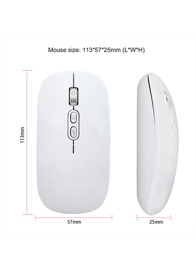 NIBEMINENT 2.4G Wireless Mouse White  - Image 3