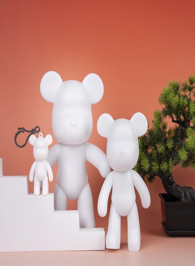 Coniuty 7+9 inch Blank Bear Mold 2 Set DIY Fluid Bear + 1 Keychain Creativity Figure for Home Decoration - Image 5