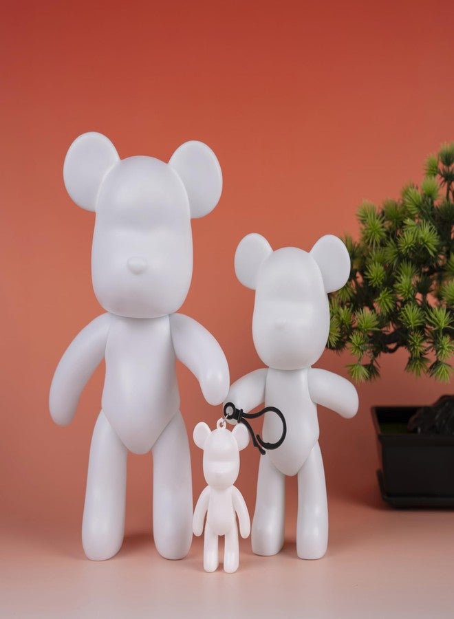 Coniuty 7+9 inch Blank Bear Mold 2 Set DIY Fluid Bear + 1 Keychain Creativity Figure for Home Decoration - Image 1