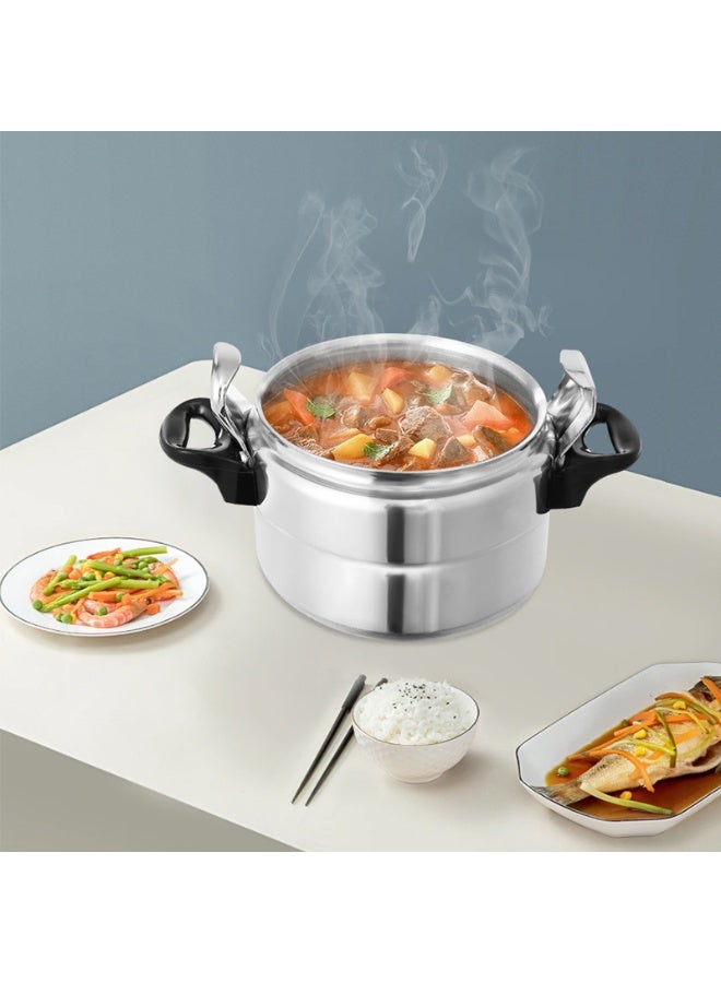 EHOME Aluminum Pressure Cooker, Canner with Steamed Layer Alloy Superabrasive Non-stick Pressure Cooker for Fast Cooking. Double Handle (3L) - Image 2