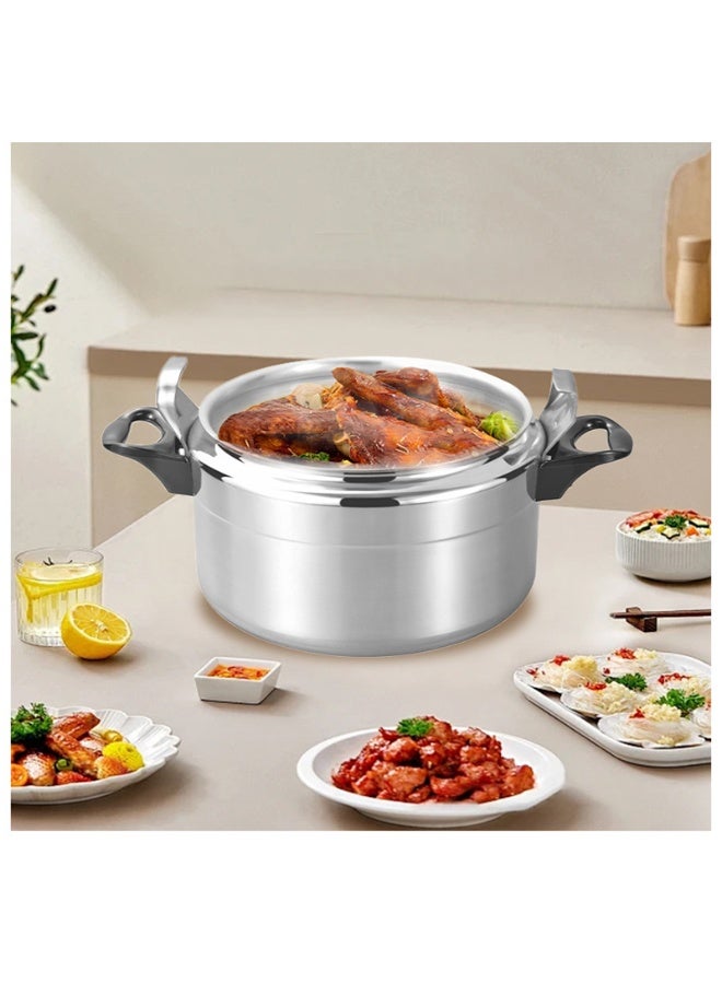 EHOME Aluminum Pressure Cooker, Canner with Steamed Layer Alloy Superabrasive Non-stick Pressure Cooker for Fast Cooking. Double Handle (3L) - Image 3