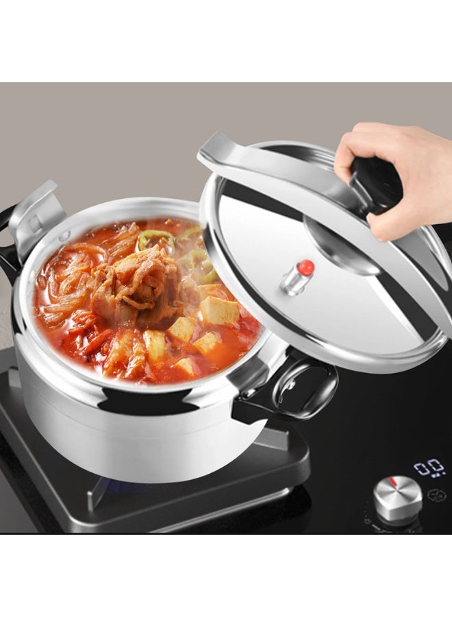 EHOME Aluminum Pressure Cooker, Canner with Steamed Layer Alloy Superabrasive Non-stick Pressure Cooker for Fast Cooking. Double Handle (3L) - Image 5