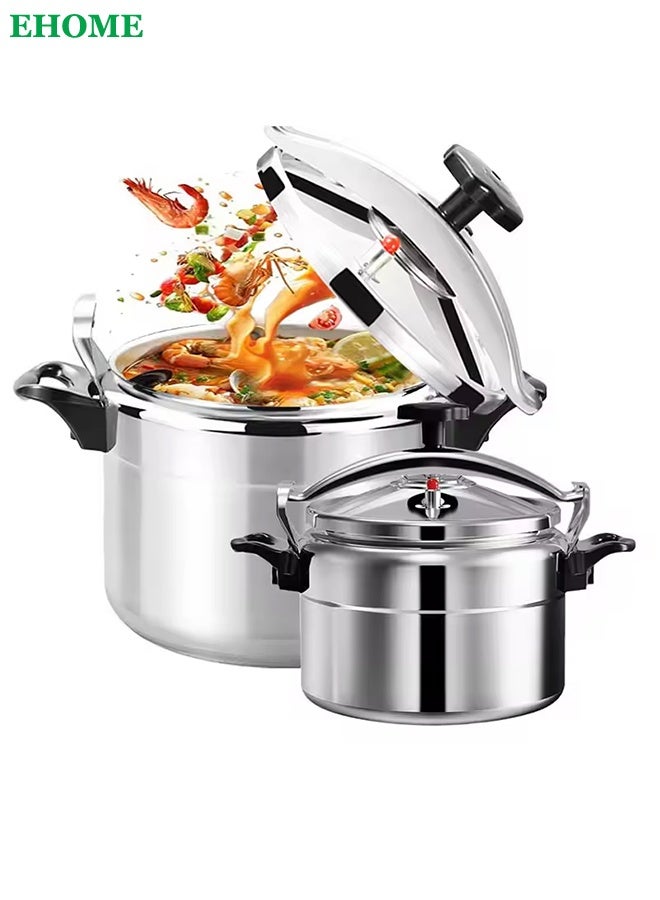EHOME Aluminum Pressure Cooker, Canner with Steamed Layer Alloy Superabrasive Non-stick Pressure Cooker for Fast Cooking. Double Handle (3L) - Image 1
