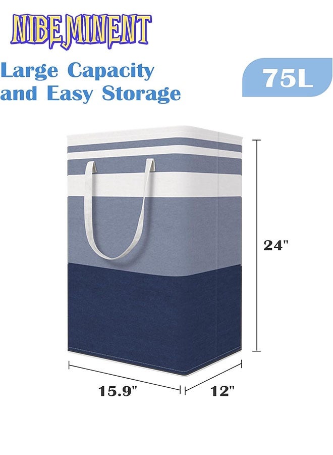 NIBEMINENT 4 Pack Laundry Basket, Collapsible Laundry Bag with Easy Carry Handles, Freestanding Laundry Hamper for Clothes, Blankets, Cushions  - Image 2