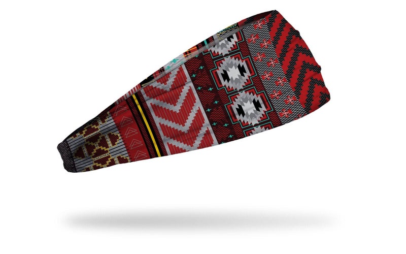 JUNK Brands Big Bang Lite Headband - Moisture-Wicking, Performance Fabric, Non-Slip, Sports Sweatband for Men & Women - One Size - Baja Grid - Image 2
