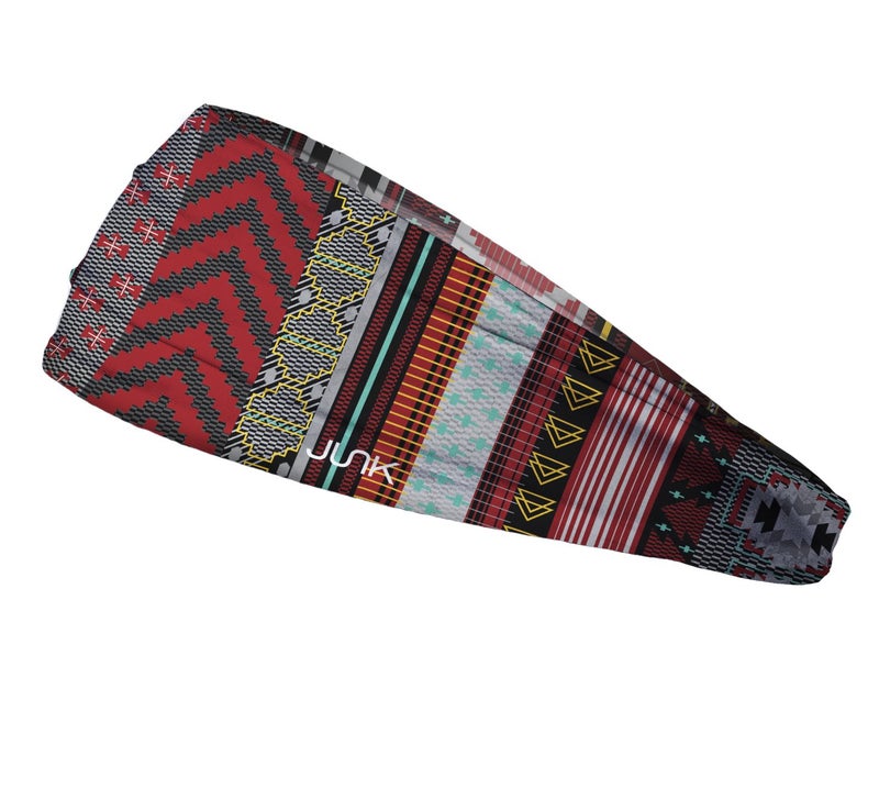 JUNK Brands Big Bang Lite Headband - Moisture-Wicking, Performance Fabric, Non-Slip, Sports Sweatband for Men & Women - One Size - Baja Grid - Image 1