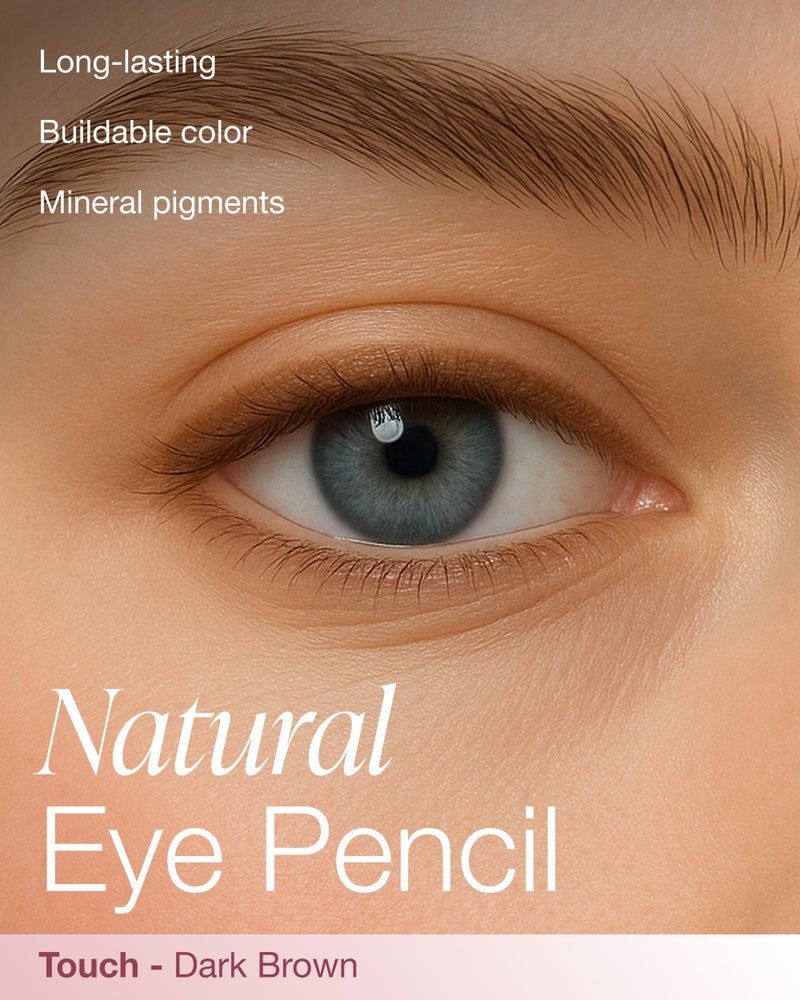 Mineral Fusion Eye Pencil (Dark Brown - Touch) - Eyeliner with Soothing Chamomile, Meadowfoam & Vitamin E - Smooth & Long Lasting, Hypoallergenic, Non-Irritating Eye Makeup - Image 2