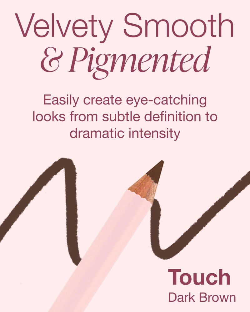 Mineral Fusion Eye Pencil (Dark Brown - Touch) - Eyeliner with Soothing Chamomile, Meadowfoam & Vitamin E - Smooth & Long Lasting, Hypoallergenic, Non-Irritating Eye Makeup - Image 3