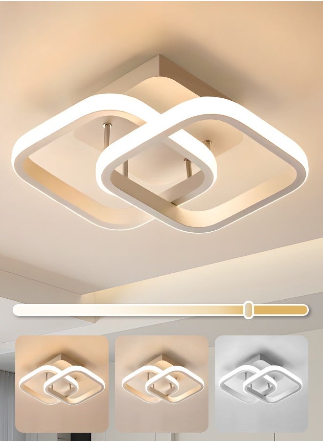 YATAI LIGHTING Dimmable LED Ceiling Light Fixture for Modern Home - Square Flush Mount LED Ceiling Lights for Bedroom, Living Room - Adjustable 3 Color Temperature (3000K-6000K) - 20W  - Image 1