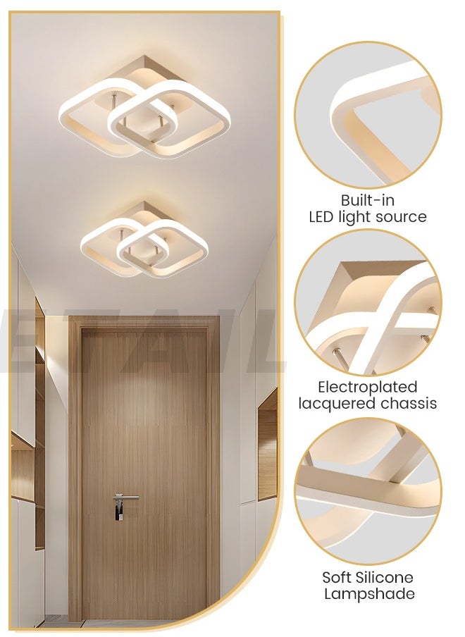 YATAI LIGHTING Dimmable LED Ceiling Light Fixture for Modern Home - Square Flush Mount LED Ceiling Lights for Bedroom, Living Room - Adjustable 3 Color Temperature (3000K-6000K) - 20W  - Image 4