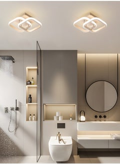 YATAI LIGHTING Dimmable LED Ceiling Light Fixture for Modern Home - Square Flush Mount LED Ceiling Lights for Bedroom, Living Room - Adjustable 3 Color Temperature (3000K-6000K) - 20W  - Image 5