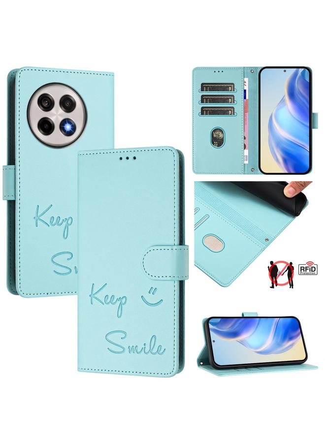 S-TOP Case For OnePlus 13R / Ace 5 Pro 5G Smile Embossing RFID Leather Phone Case - Image 1