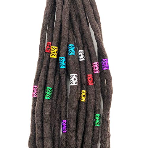 Messen 170 Pieces Dreadlocks Beads Multicolor Aluminum Dread Locks Metal Cuffs Hair Decoration Braiding Hair Jewelry (Not Break Easily) - Image 3