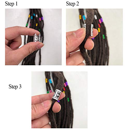 Messen 170 Pieces Dreadlocks Beads Multicolor Aluminum Dread Locks Metal Cuffs Hair Decoration Braiding Hair Jewelry (Not Break Easily) - Image 5