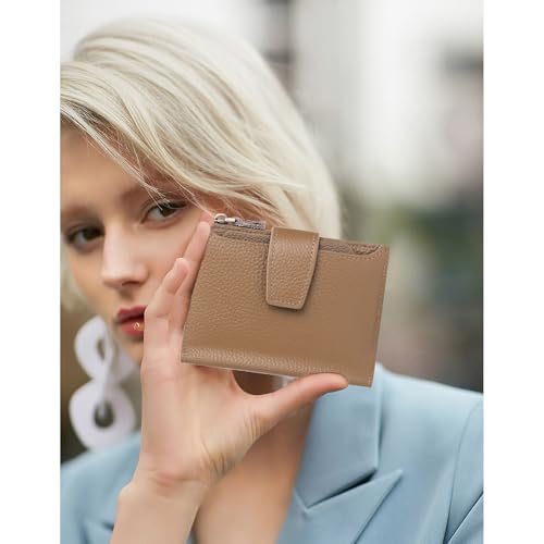 FALAN MULE Small Wallet for Women Leather Bifold Compact RFID Blocking Small Womens Wallet Purse - Image 2