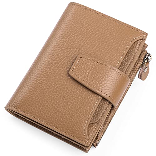 FALAN MULE Small Wallet for Women Leather Bifold Compact RFID Blocking Small Womens Wallet Purse - Image 1