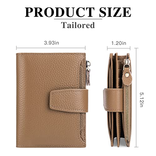 FALAN MULE Small Wallet for Women Leather Bifold Compact RFID Blocking Small Womens Wallet Purse - Image 4