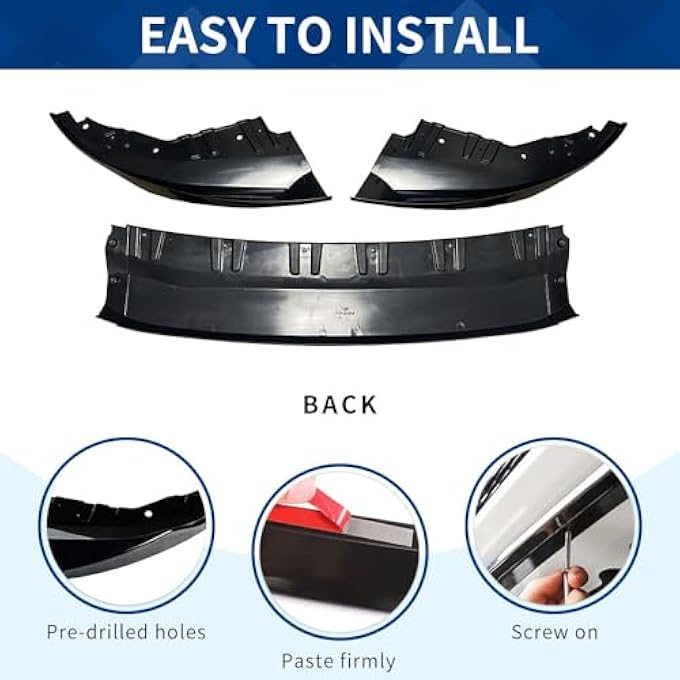 XPHAZZ Front Bumper Lip Compatible with (2021-2025) 4-Series Gran Coupe G26 & i4 M-Sport Models Gloss Black Splitter - Image 5