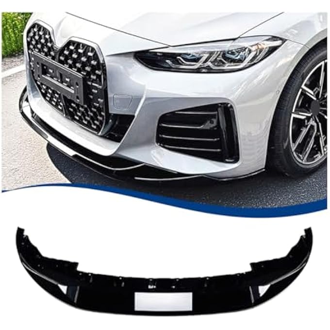 XPHAZZ Front Bumper Lip Compatible with (2021-2025) 4-Series Gran Coupe G26 & i4 M-Sport Models Gloss Black Splitter - Image 1