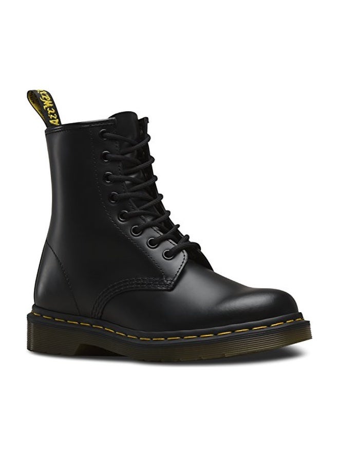 Dr Martens حذاء دكتور مارتنز 1460 جلد ناعم للرجال والنساء، أسود، 15 نساء/14 رجال - Image 1