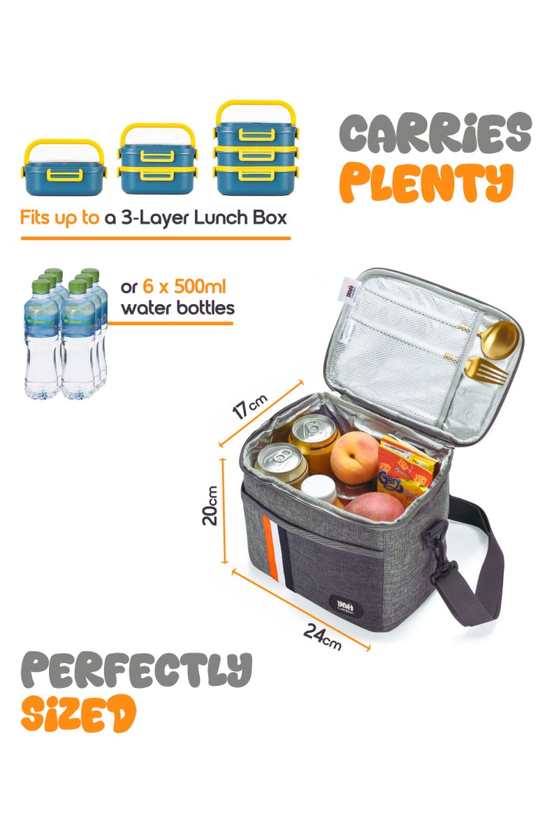 YAH Creation YAH Thermal Lunch Bag, Large Insulated Portable Cooler Tote for Adult and kids, Shoulder Leak Proof and Water Resistant handbag for Work, Office, Picnic, Travel, School - Reusable lunch box Bag.  - Image 3