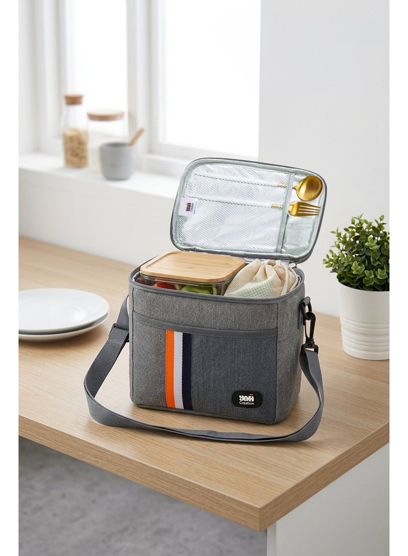 YAH Creation YAH Thermal Lunch Bag, Large Insulated Portable Cooler Tote for Adult and kids, Shoulder Leak Proof and Water Resistant handbag for Work, Office, Picnic, Travel, School - Reusable lunch box Bag. lunchbag - Image 5