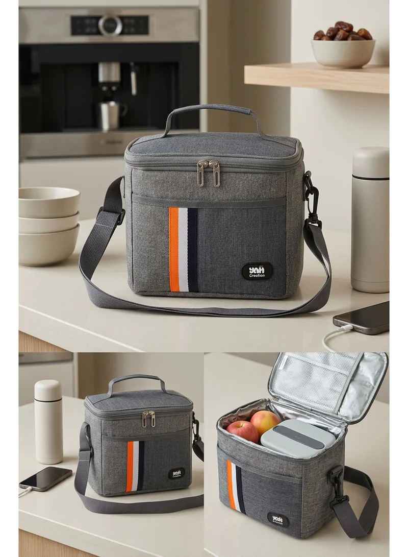 YAH Creation YAH Thermal Lunch Bag, Large Insulated Portable Cooler Tote for Adult and kids, Shoulder Leak Proof and Water Resistant handbag for Work, Office, Picnic, Travel, School - Reusable lunch box Bag. lunchbag