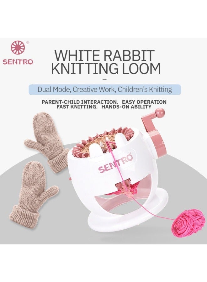 Little white rabbit wool knitting machine 22 Knitted Sweater adult children Hand Knitting machine - Image 2