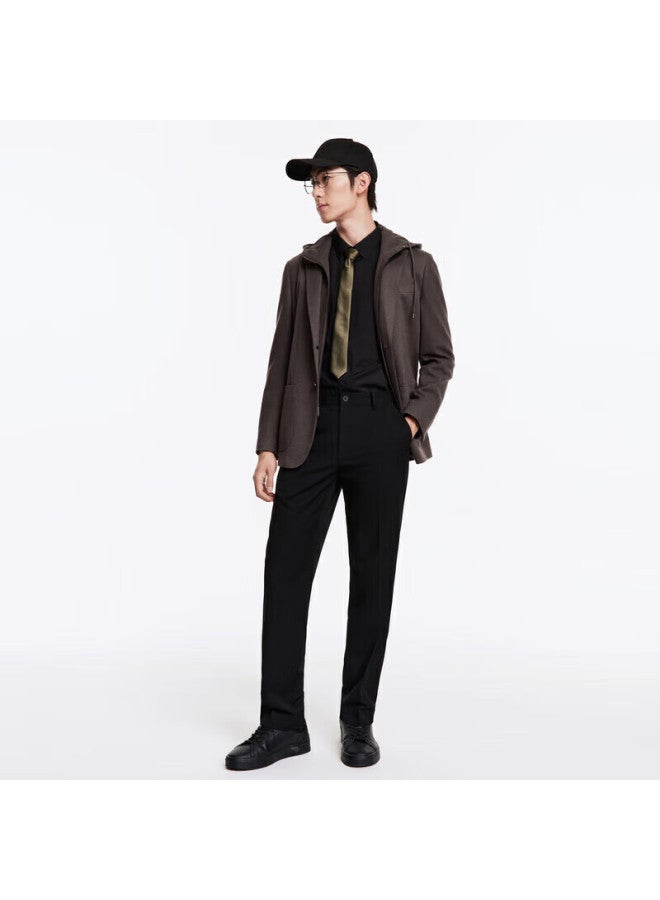 Joeone Men's Pants Spring Easy-care Business Straight-leg Suit Trousers For Me - Image 1