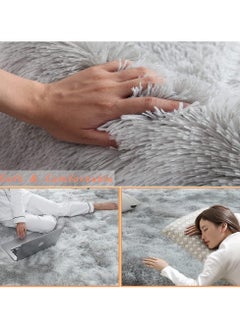 AUTOYSUR Rugs For Living Room,Soft Fluffy Area Rug Bedroom Living Room Shaggy Washable Anti-Skid Comfortable Large Rugs Indoor Modern Home Decor Floor Carpet (Grey)  - Image 2